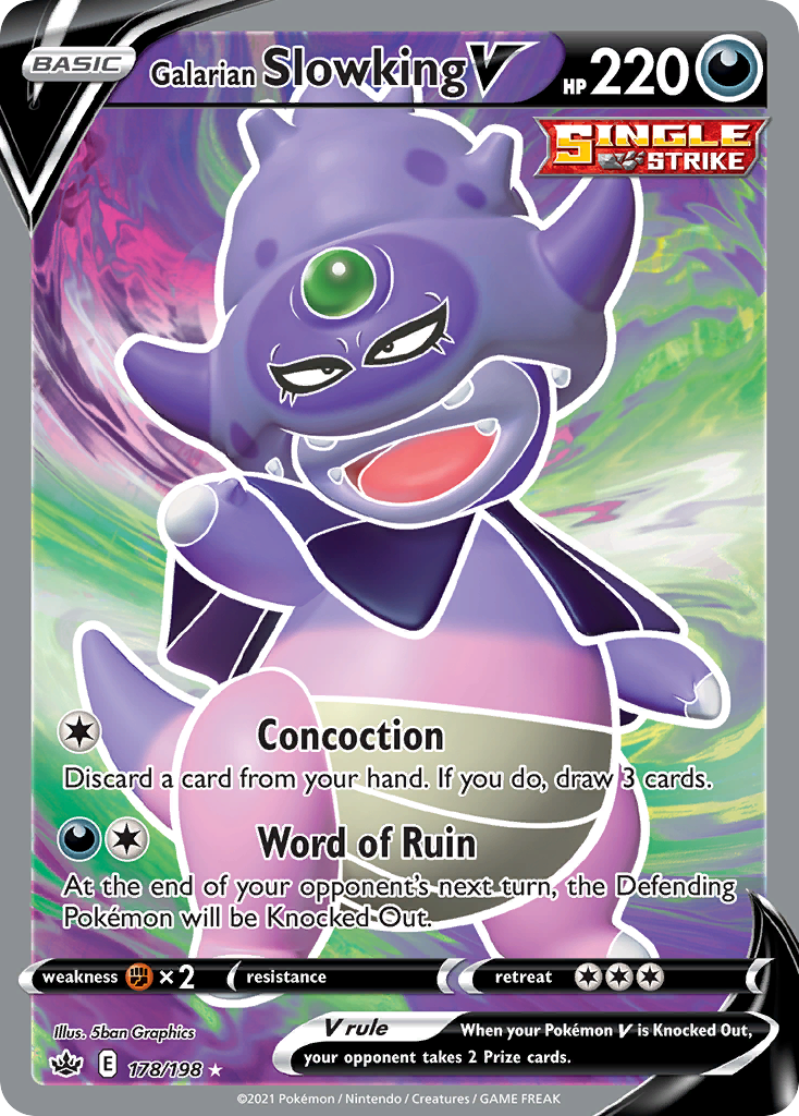 Chilling Reign Galarian Slowking V #178/198